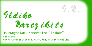 ildiko marczikits business card